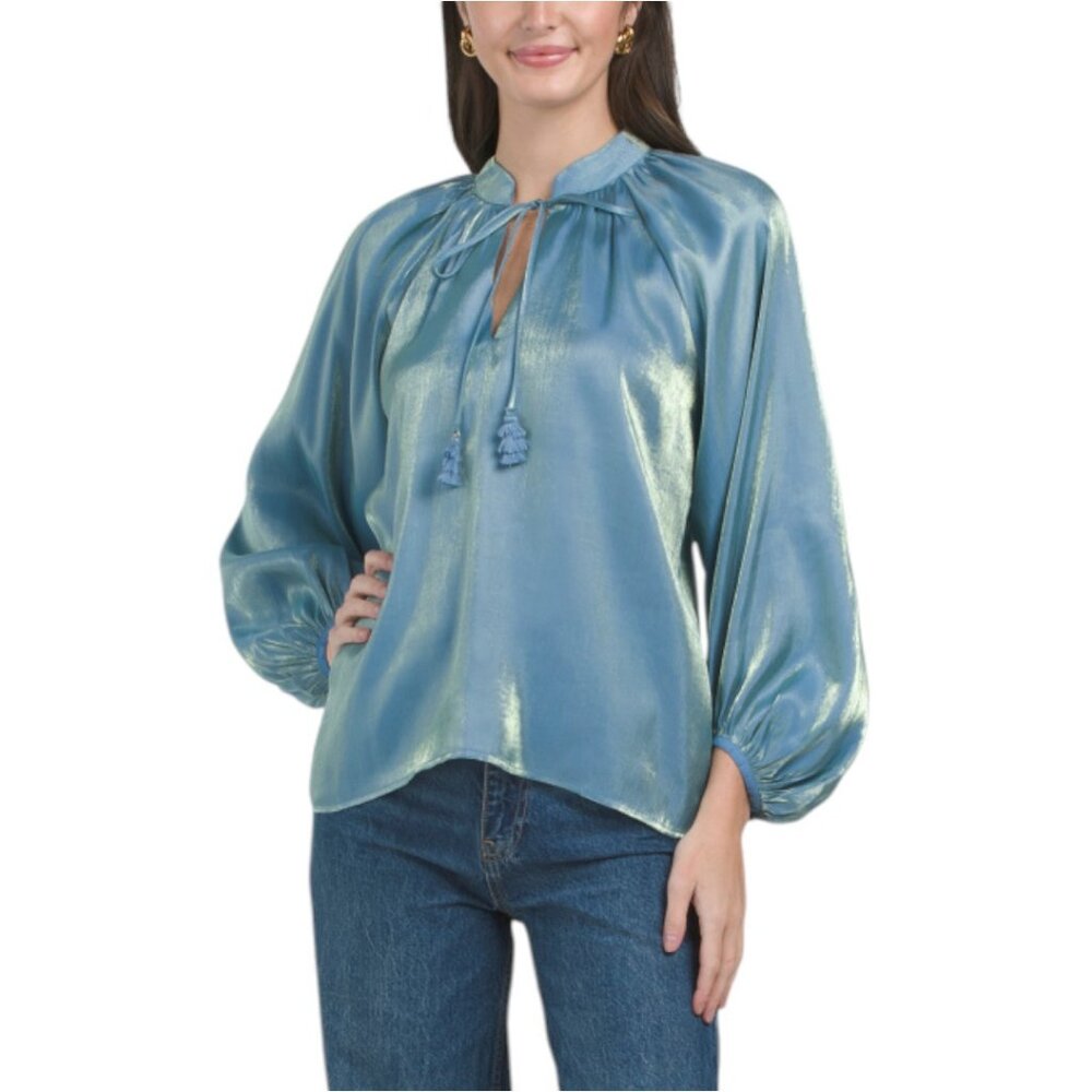 CIEBON Gefina Twill Balloon Sleeve Blouse